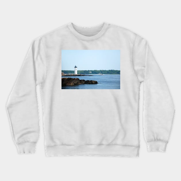 Portsmouth Harbor Lighthouse Crewneck Sweatshirt by RichardGibb